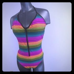 Joe Boxer Rainbow Zip-Up Bathing Suit